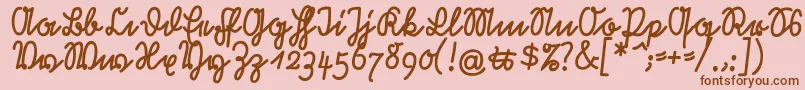 Rastenburg2U1sy Font – Brown Fonts on Pink Background