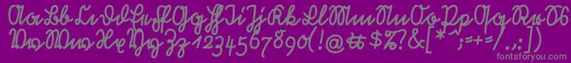 Rastenburg2U1sy-Schriftart – Graue Schriften auf violettem Hintergrund