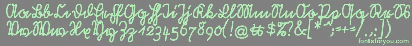 Rastenburg2U1sy Font – Green Fonts on Gray Background