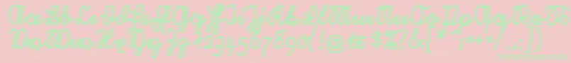 Rastenburg2U1sy Font – Green Fonts on Pink Background