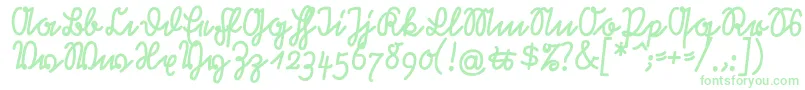 Rastenburg2U1sy Font – Green Fonts on White Background