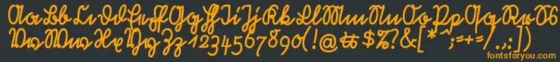 Rastenburg2U1sy Font – Orange Fonts on Black Background