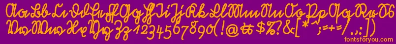 Rastenburg2U1sy Font – Orange Fonts on Purple Background