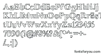 X51Outline font – Fonts Starting With X