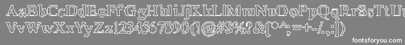 Fonte X51Outline – fontes brancas em um fundo cinza
