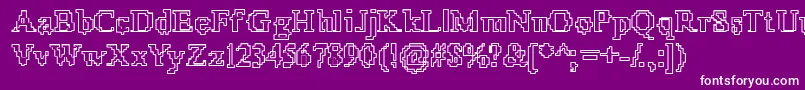 X51Outline Font – White Fonts on Purple Background