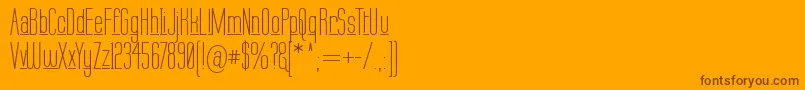 Labtund Font – Brown Fonts on Orange Background