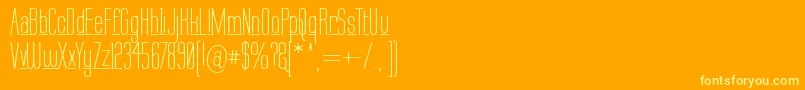 Labtund Font – Yellow Fonts on Orange Background