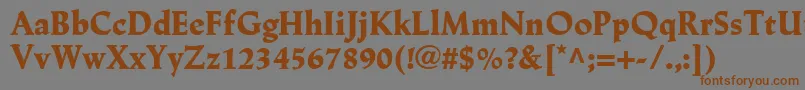 Шрифт LinotypeTrajanusBlack – коричневые шрифты на сером фоне