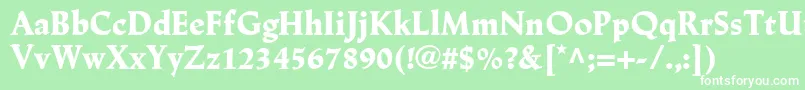 LinotypeTrajanusBlack Font – White Fonts on Green Background