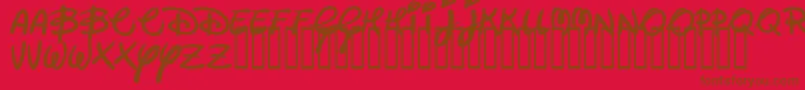 Walter Font – Brown Fonts on Red Background