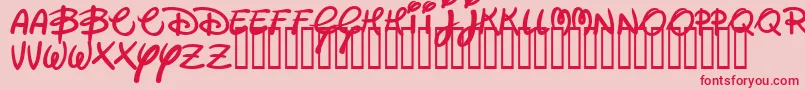 Walter Font – Red Fonts on Pink Background