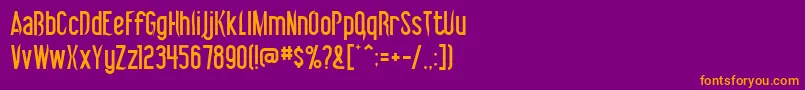 Vibrolator ffy Font – Orange Fonts on Purple Background