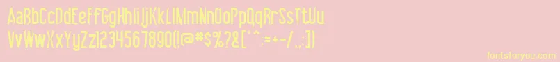 Vibrolator ffy Font – Yellow Fonts on Pink Background