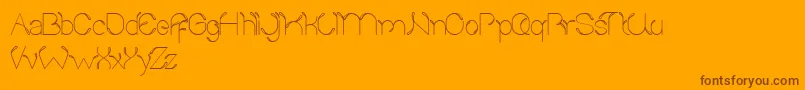 fuente SproutAndTheBean – Fuentes Marrones Sobre Fondo Naranja