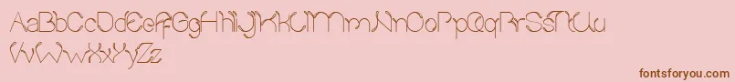 Fonte SproutAndTheBean – fontes marrons em um fundo rosa