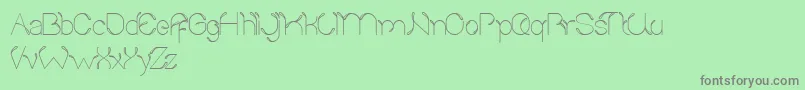 フォントSproutAndTheBean – 緑の背景に灰色の文字
