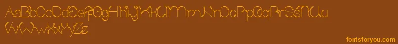 Шрифт SproutAndTheBean – оранжевые шрифты на коричневом фоне