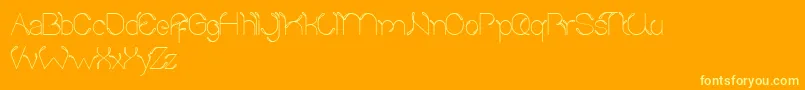 SproutAndTheBean Font – Yellow Fonts on Orange Background