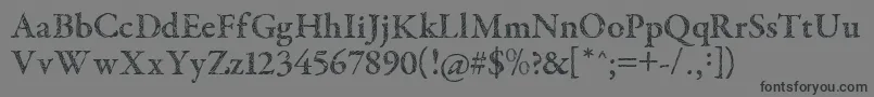Шрифт TribalGaramond – чёрные шрифты на сером фоне