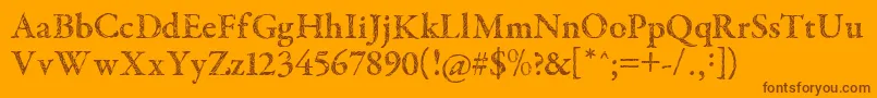 TribalGaramond Font – Brown Fonts on Orange Background