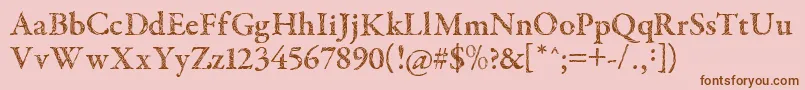 TribalGaramond Font – Brown Fonts on Pink Background