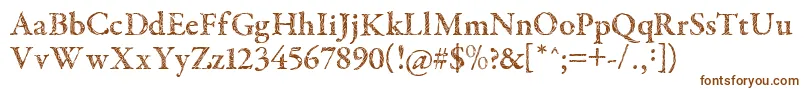 TribalGaramond-fontti – ruskeat fontit valkoisella taustalla