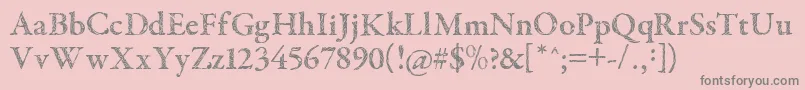 フォントTribalGaramond – ピンクの背景に灰色の文字