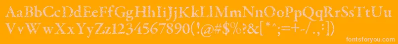 TribalGaramond Font – Pink Fonts on Orange Background