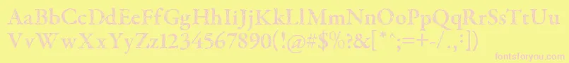 TribalGaramond Font – Pink Fonts on Yellow Background
