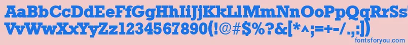 StamfordHeavySfBold Font – Blue Fonts on Pink Background