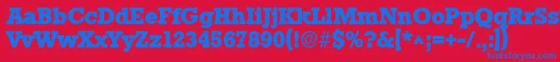 Шрифт StamfordHeavySfBold – синие шрифты на красном фоне