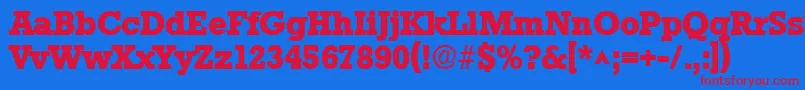Шрифт StamfordHeavySfBold – красные шрифты на синем фоне