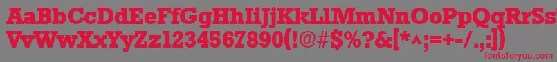 StamfordHeavySfBold Font – Red Fonts on Gray Background