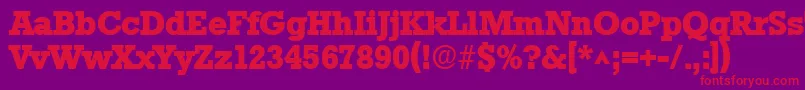 Шрифт StamfordHeavySfBold – красные шрифты на фиолетовом фоне