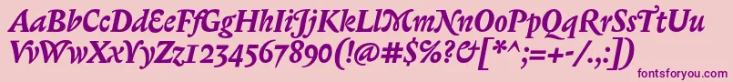 More about BiblonOtBoldItalic Font BiblonOtBoldItalic Font – Purple Fonts on Pink Background