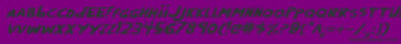 CrappityCrapCrapItalic Font – Black Fonts on Purple Background