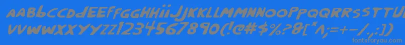 CrappityCrapCrapItalic Font – Gray Fonts on Blue Background