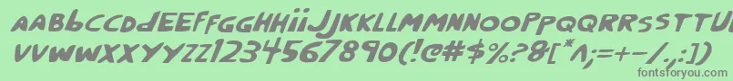 フォントCrappityCrapCrapItalic – 緑の背景に灰色の文字