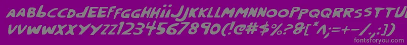 CrappityCrapCrapItalic Font – Gray Fonts on Purple Background