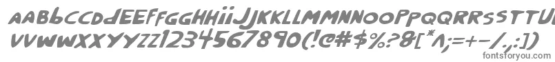 フォントCrappityCrapCrapItalic – 白い背景に灰色の文字