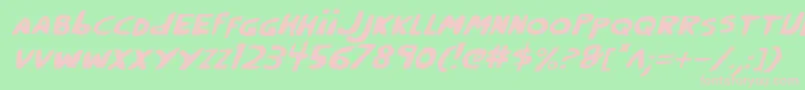 CrappityCrapCrapItalic Font – Pink Fonts on Green Background