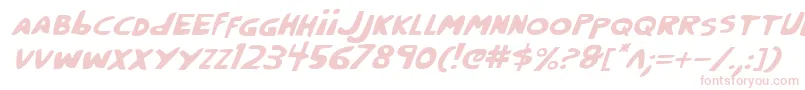 CrappityCrapCrapItalic Font – Pink Fonts on White Background