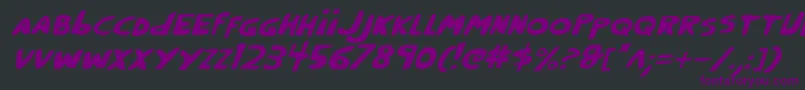 CrappityCrapCrapItalic Font – Purple Fonts on Black Background