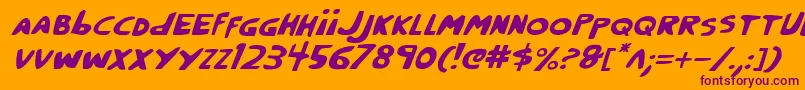 CrappityCrapCrapItalic Font – Purple Fonts on Orange Background