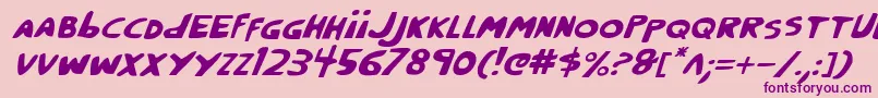 CrappityCrapCrapItalic Font – Purple Fonts on Pink Background