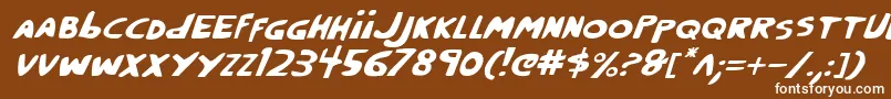 CrappityCrapCrapItalic Font – White Fonts on Brown Background