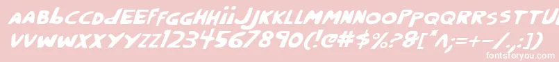 CrappityCrapCrapItalic Font – White Fonts on Pink Background