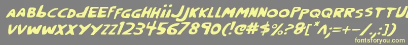 CrappityCrapCrapItalic Font – Yellow Fonts on Gray Background