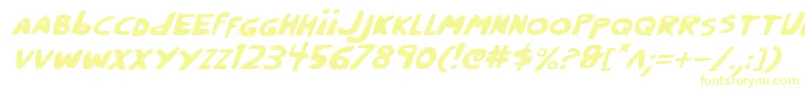 CrappityCrapCrapItalic Font – Yellow Fonts on White Background